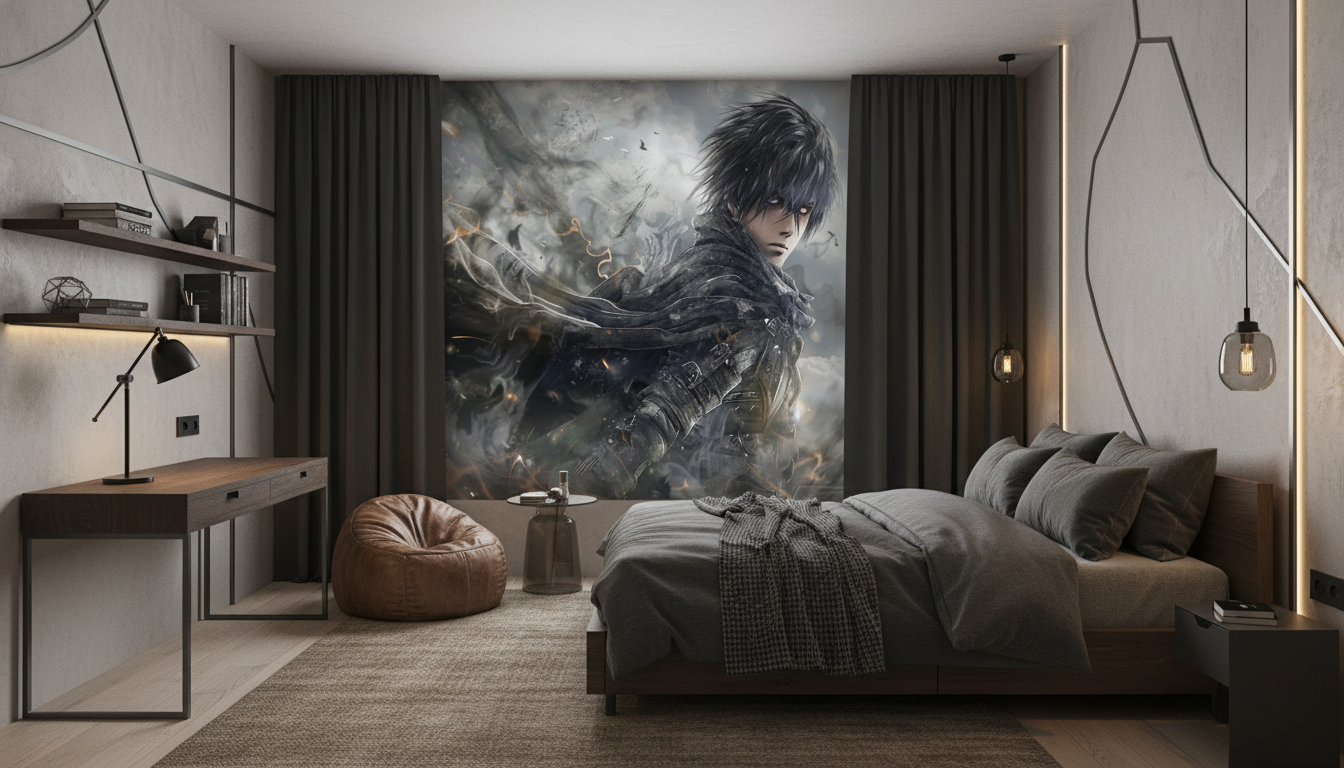 Guerrier Fantastique dans la Tempête Sombre et Mystique - Chambre ado