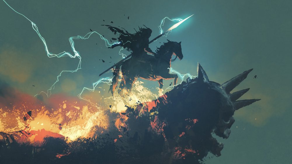 Combat Épique de Dragons dans la Tempête Électrique