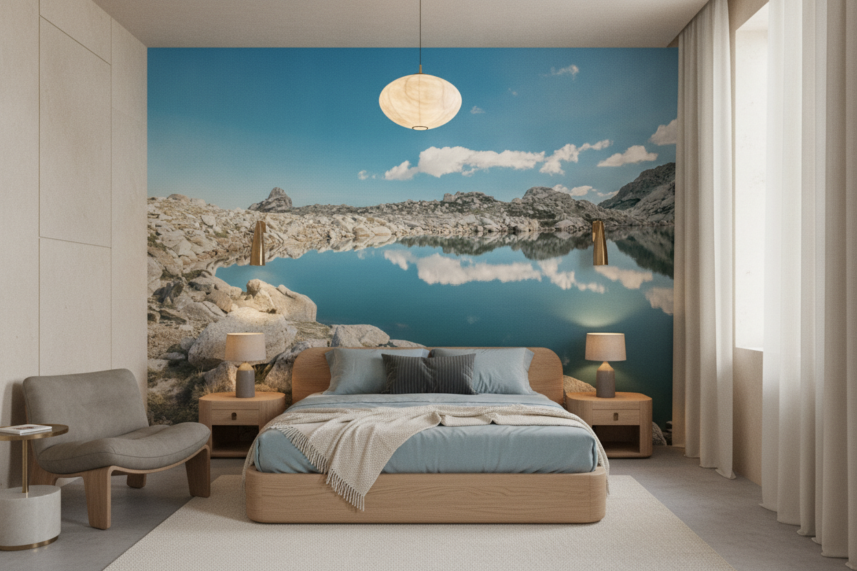 Lac de montagne aux reflets cristallins entre rochers sculptés - Chambre adulte