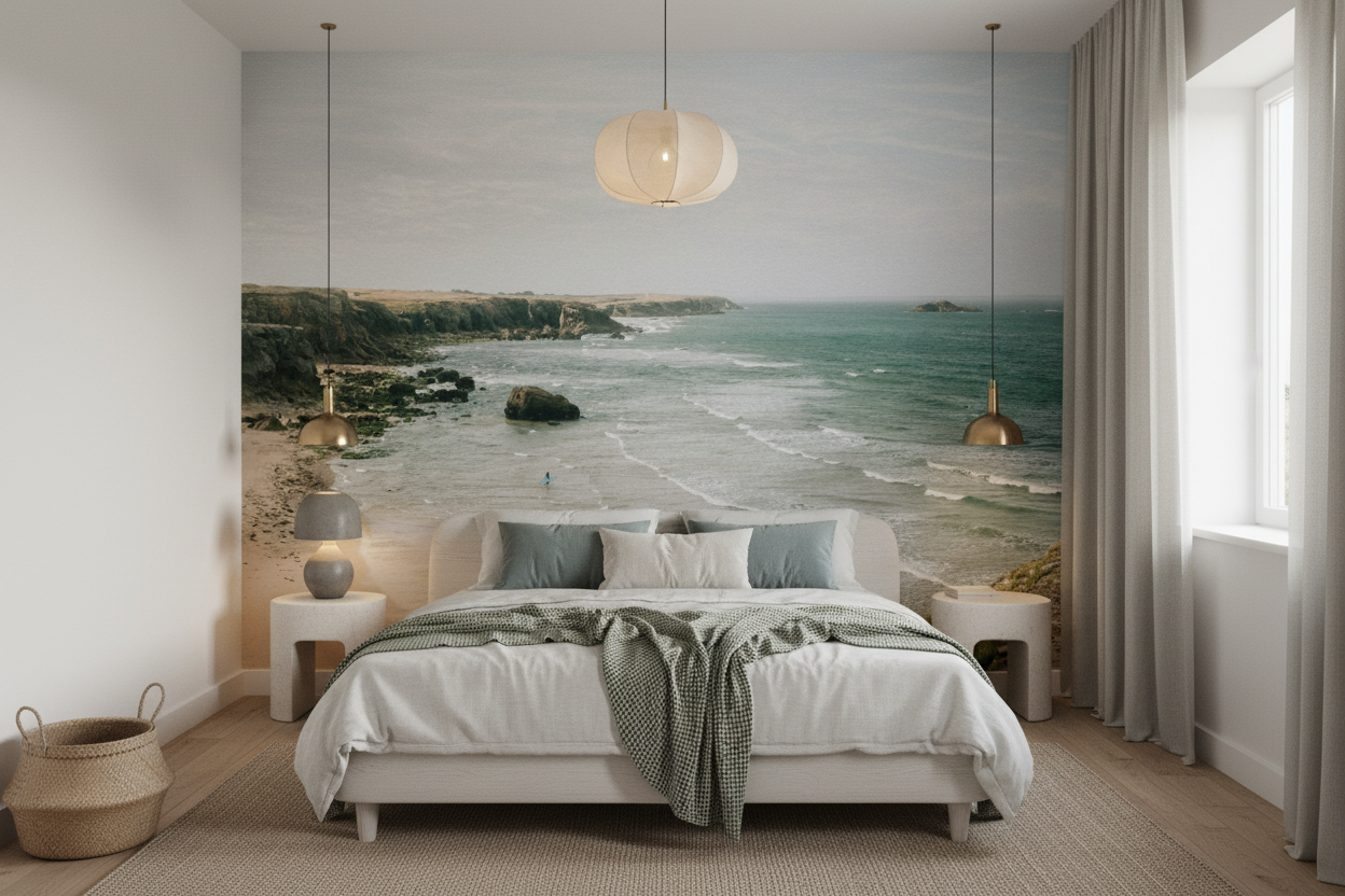 Paysage Côtier Sauvage aux Falaises et Océan Turquoise - Chambre adulte