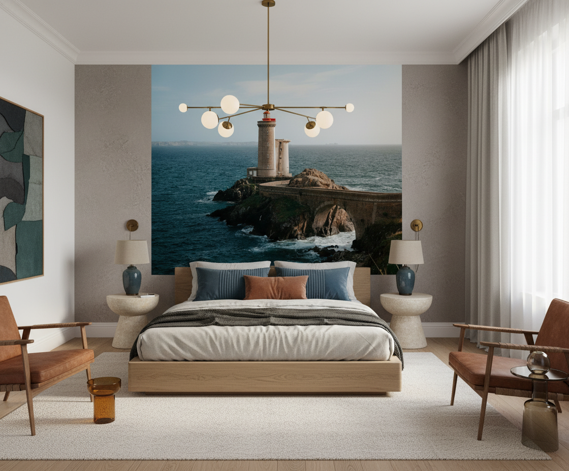 Phare Majestueux sur Falaise Rocheuse avec Vue Océanique - Chambre adulte