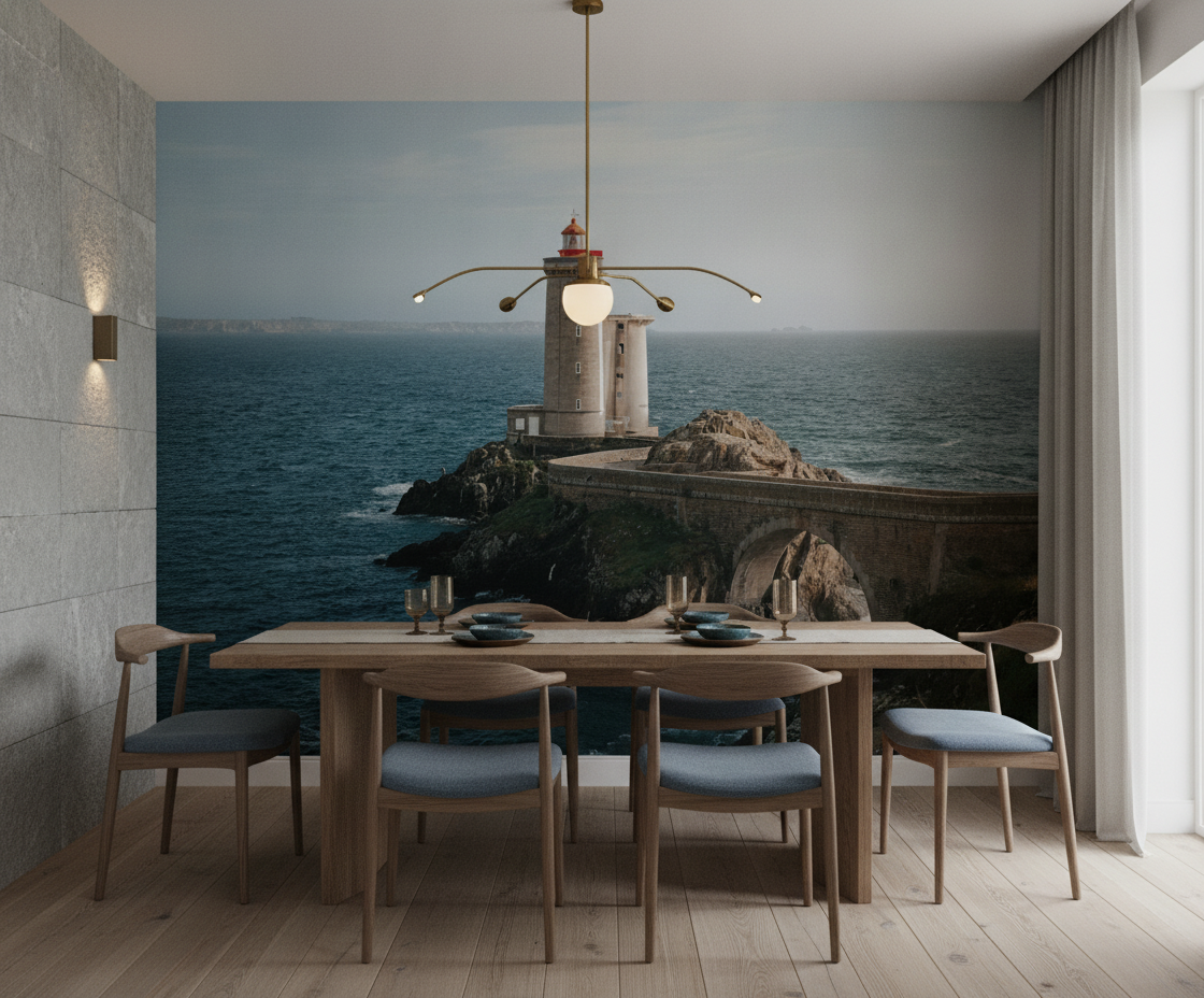 Phare Majestueux sur Falaise Rocheuse avec Vue Océanique - Salle à manger